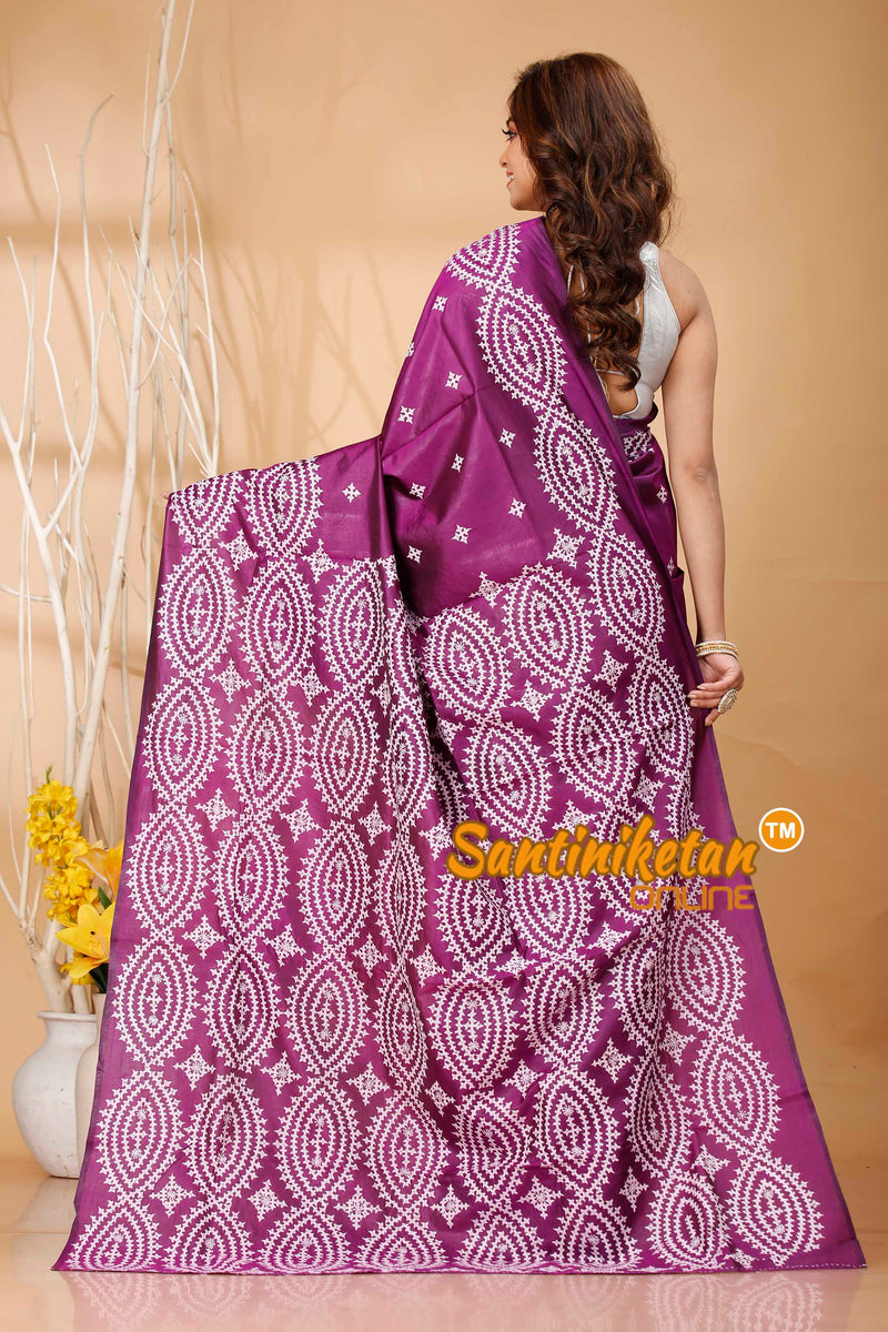 Pure Bangalore Silk Gujrati Stitch Saree SN202420901