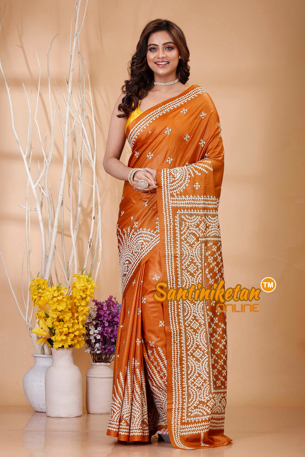 Pure Bangalore Silk Gujrati Stitch Saree SN202421069