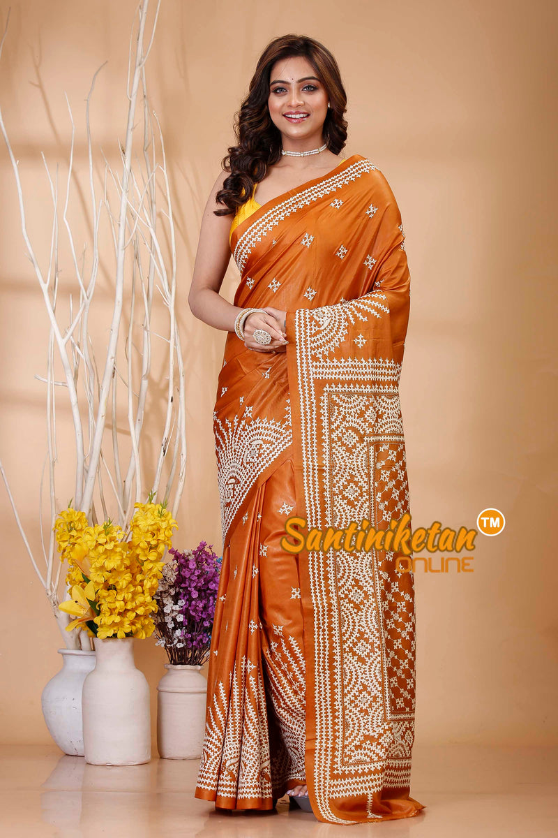 Pure Bangalore Silk Gujrati Stitch Saree SN202421069