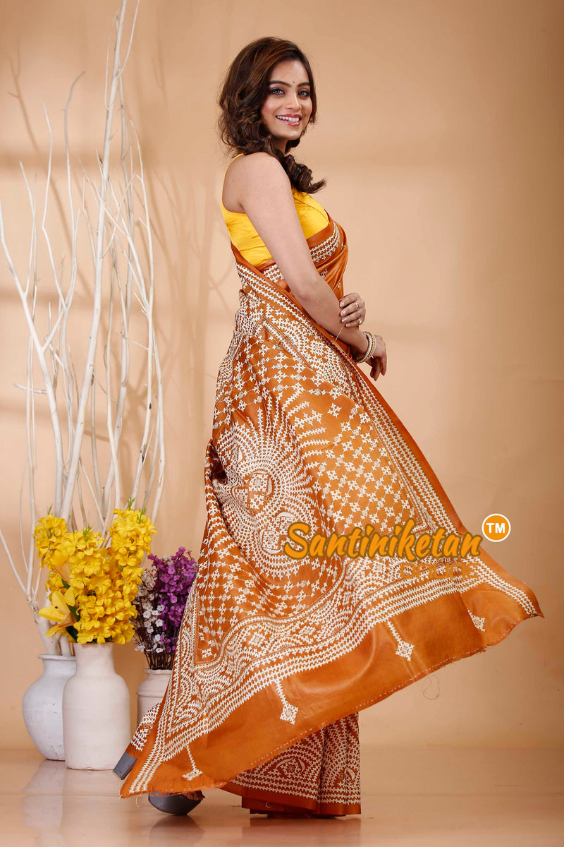 Pure Bangalore Silk Gujrati Stitch Saree SN202421069