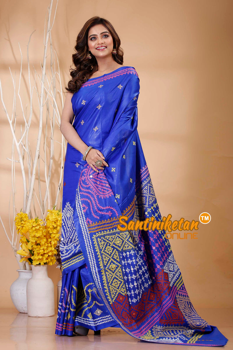 Pure Bangalore Silk Gujrati Stitch Saree SN202421074