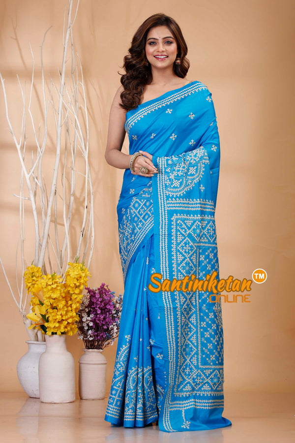 Pure Bangalore Silk Gujrati Stitch Saree SN202421079