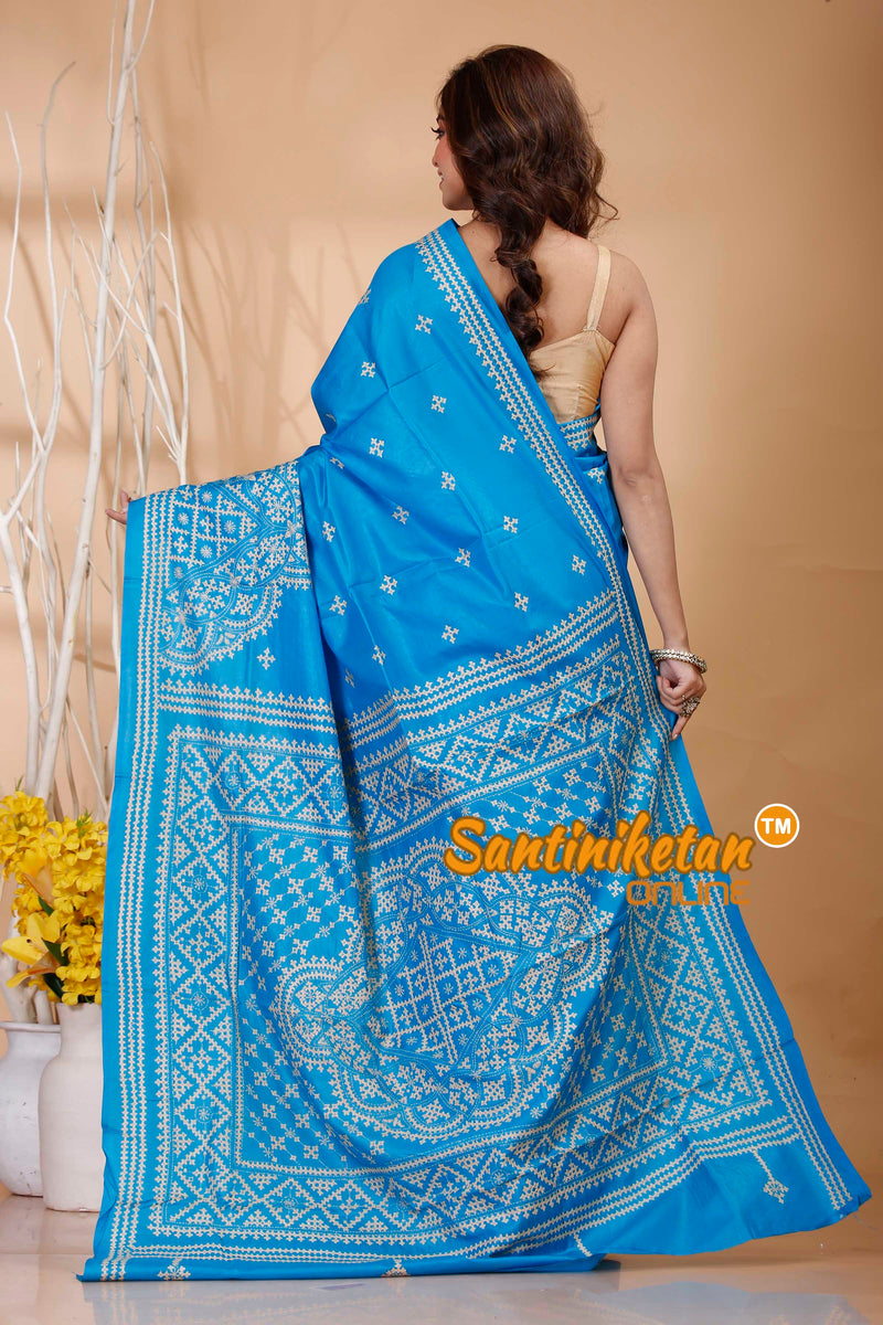 Pure Bangalore Silk Gujrati Stitch Saree SN202421079