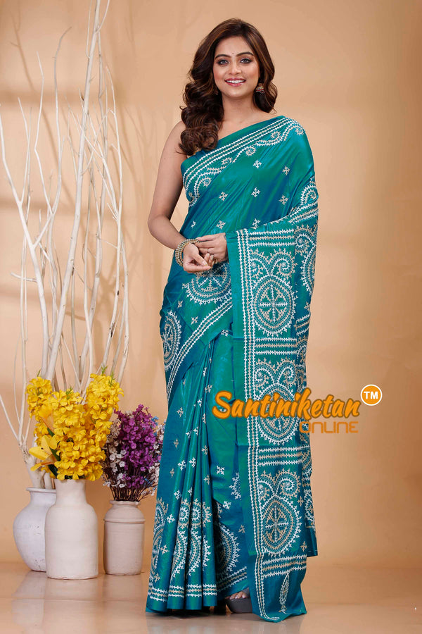 Pure Bangalore Silk Gujrati Stitch Saree SN202421084