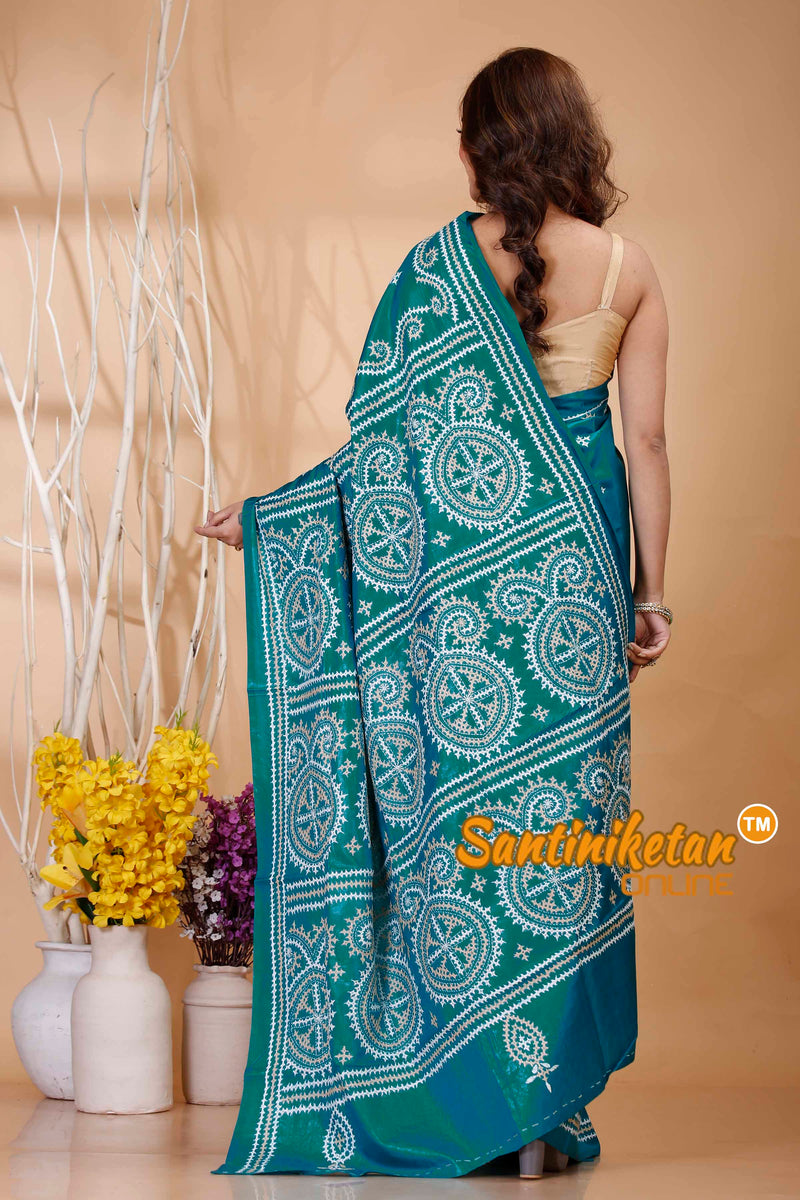 Pure Bangalore Silk Gujrati Stitch Saree SN202421084