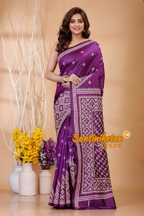 Pure Bangalore Silk Gujrati Stitch Saree SN202421099