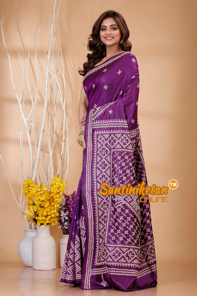 Pure Bangalore Silk Gujrati Stitch Saree SN202421099