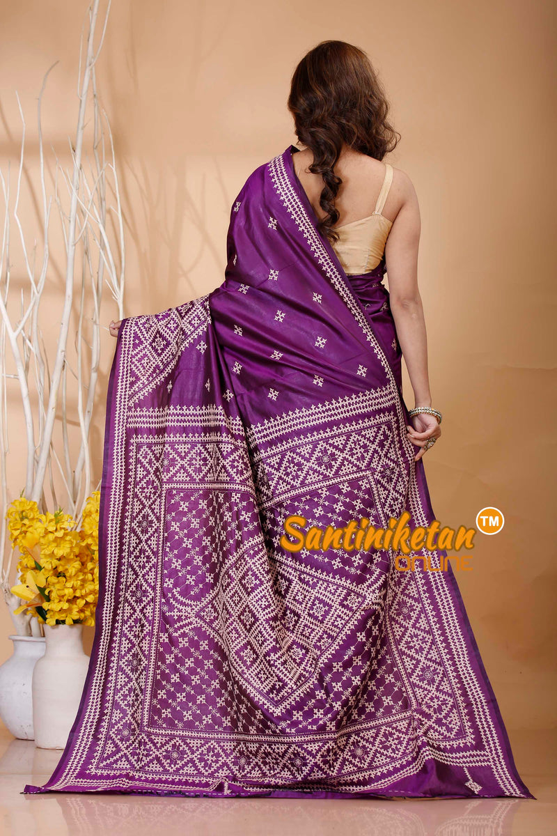 Pure Bangalore Silk Gujrati Stitch Saree SN202421099