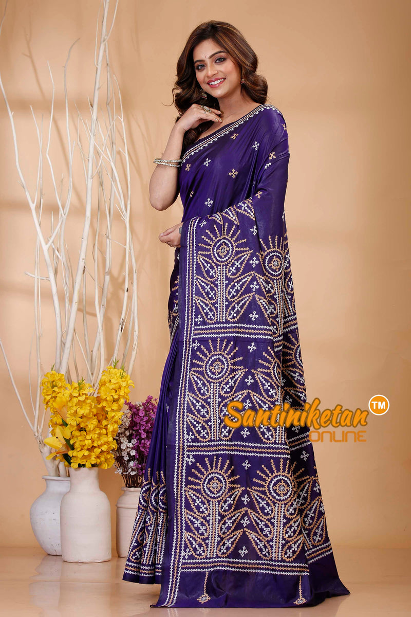 Pure Bangalore Silk Gujrati Stitch Saree SN202421104