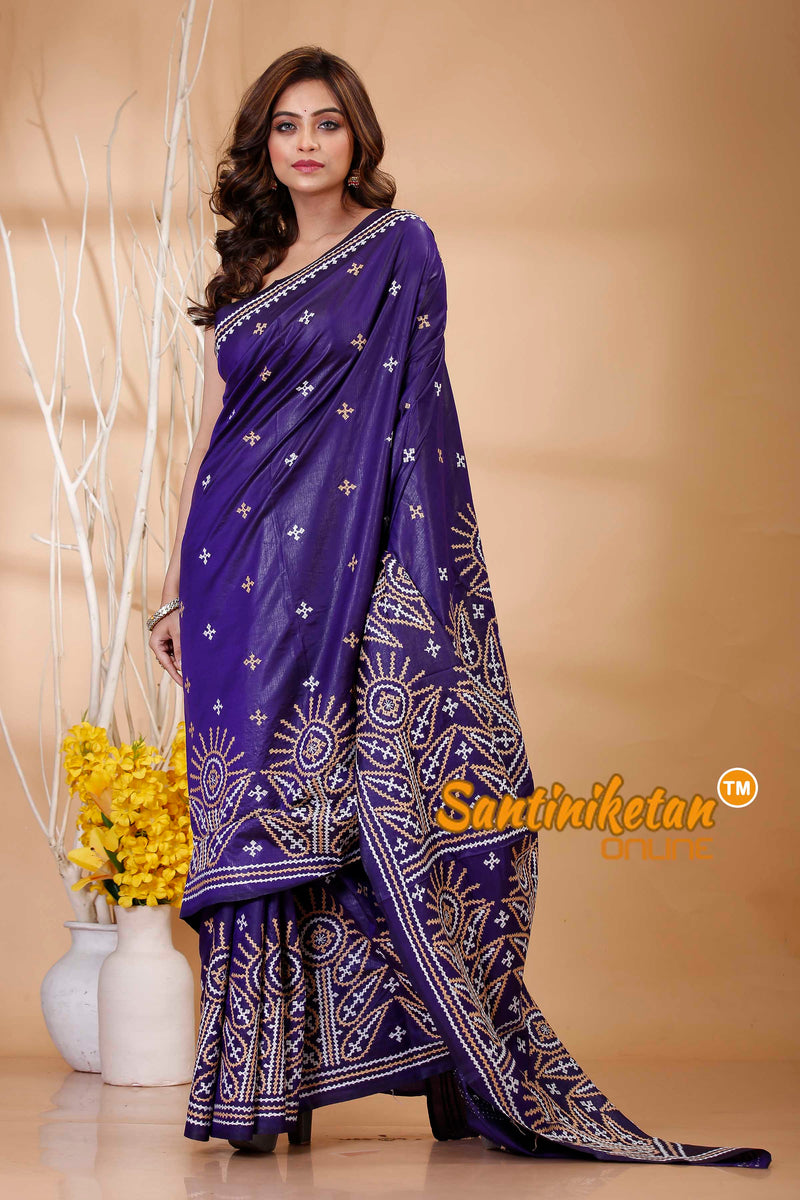 Pure Bangalore Silk Gujrati Stitch Saree SN202421104