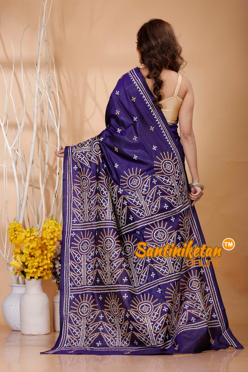 Pure Bangalore Silk Gujrati Stitch Saree SN202421104