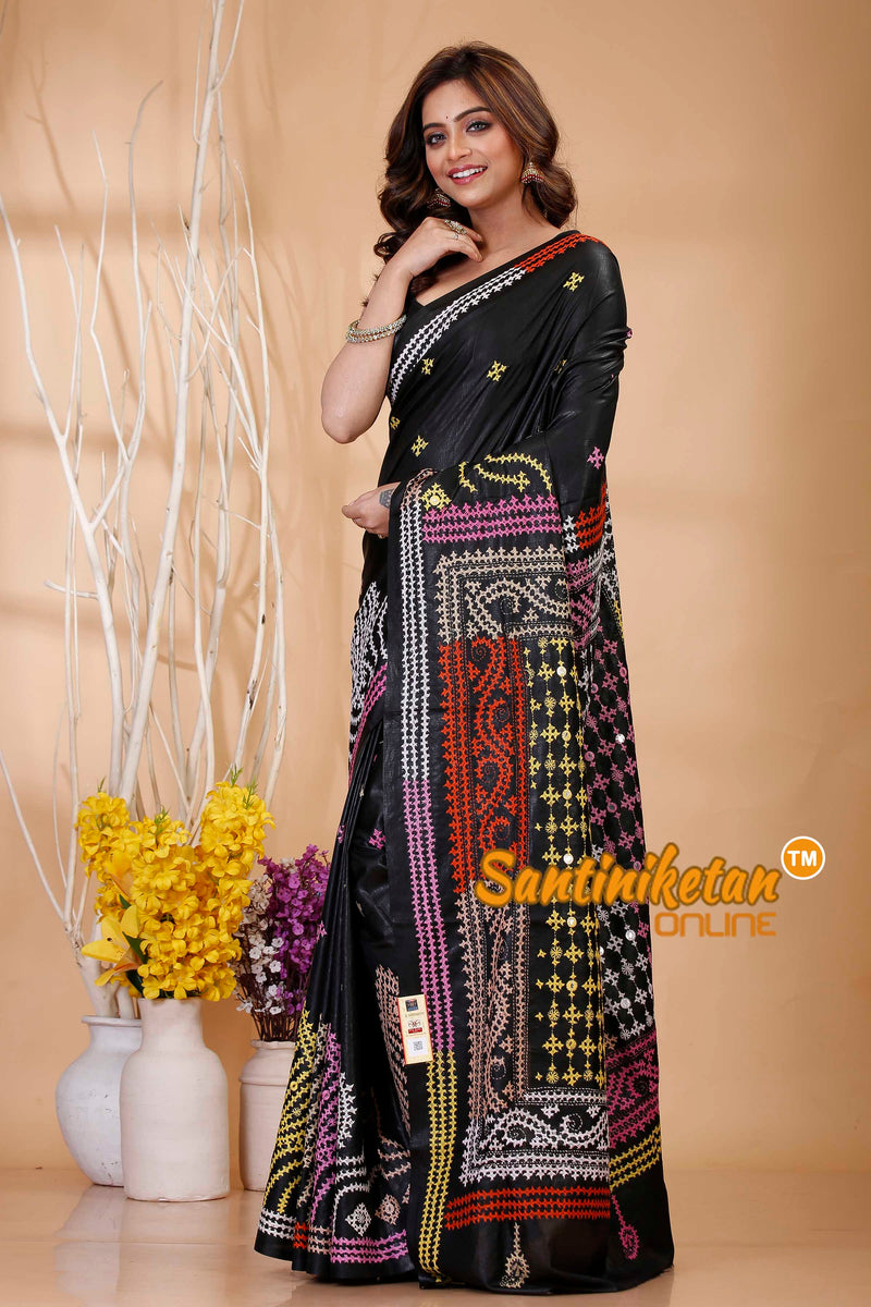 Pure Bangalore Silk Gujrati Stitch Saree SN202421140