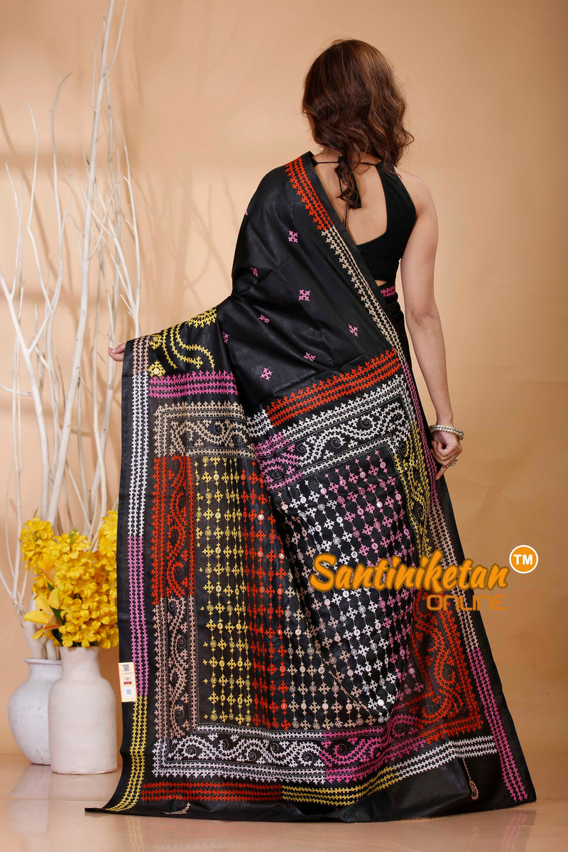 Pure Bangalore Silk Gujrati Stitch Saree SN202421140