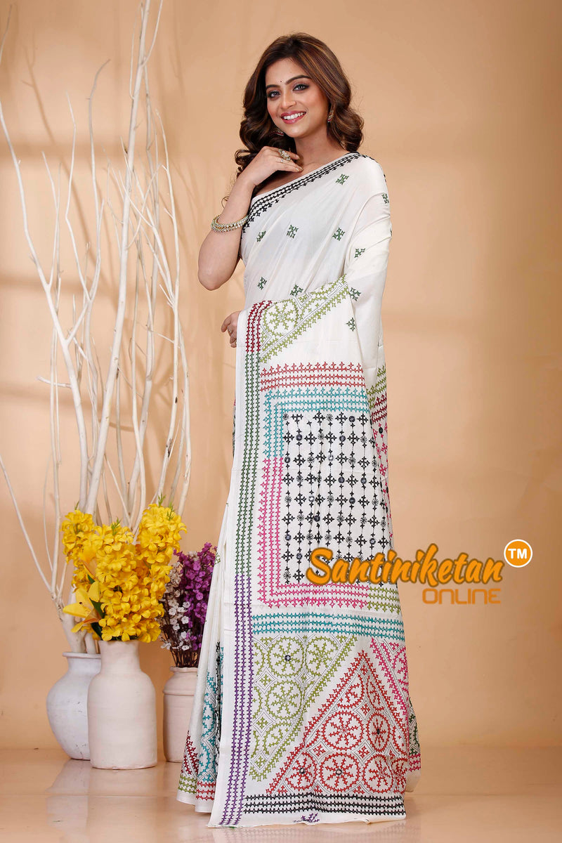 Pure Bangalore Silk Gujrati Stitch Saree SN202421150