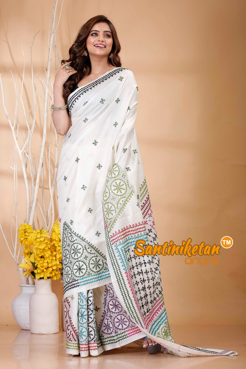 Pure Bangalore Silk Gujrati Stitch Saree SN202421150