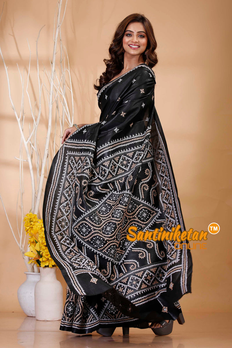 Pure Bangalore Silk Gujrati Stitch Saree SN202421155