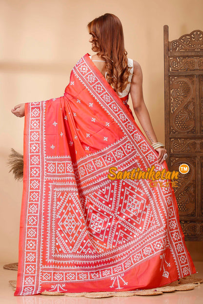 Butter Silk Gujrati Stitch Saree SN202521356