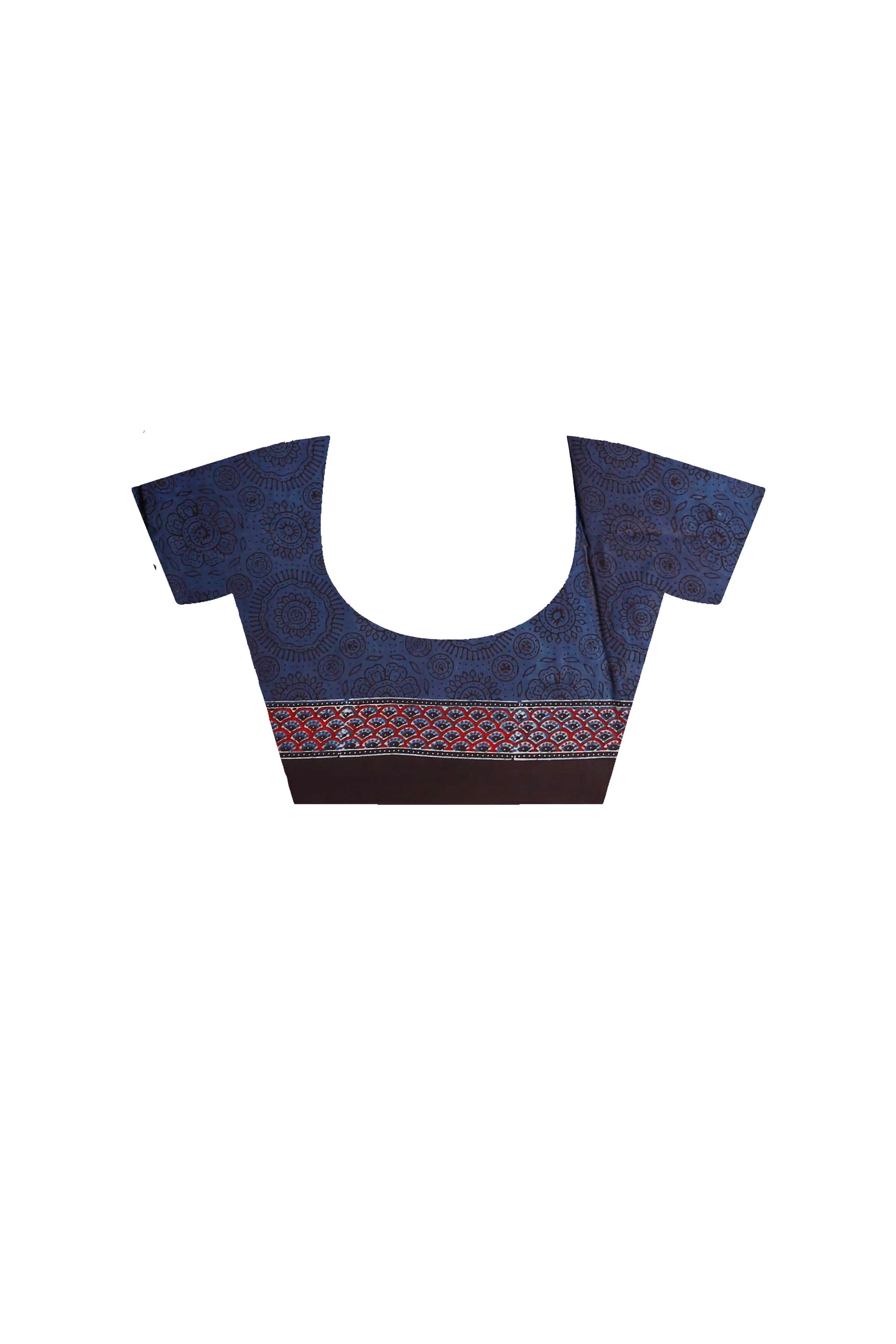 Ajrakh Hand Block On Modal Silk SN202521475