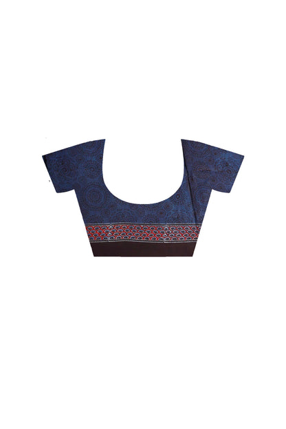 Ajrakh Hand Block On Modal Silk SN202521475
