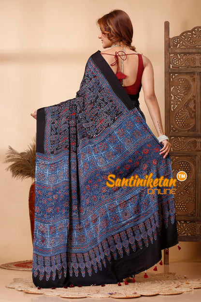 Ajrakh Hand Block On Modal Silk SN202521481