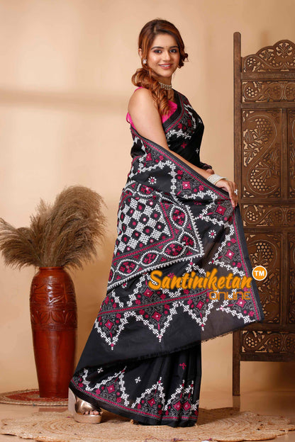 Butter Silk Gujrati Stitch Saree SN202521666