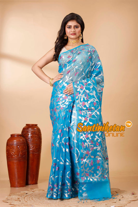 Resham Maslin Jamdani Saree SN202521728