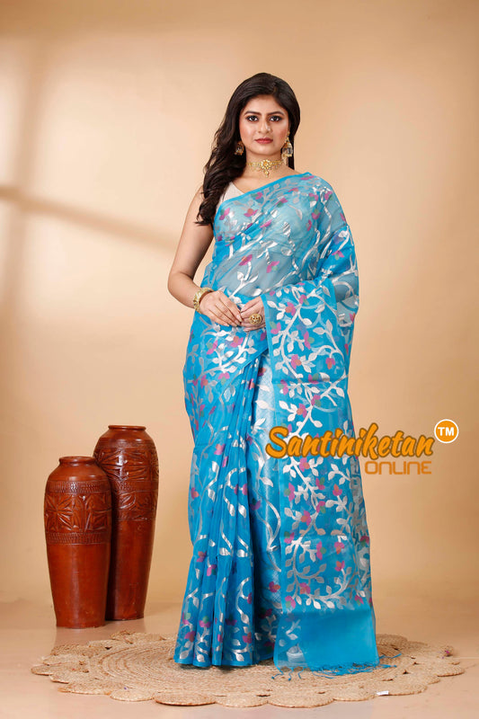 Resham Maslin Jamdani Saree SN202521728