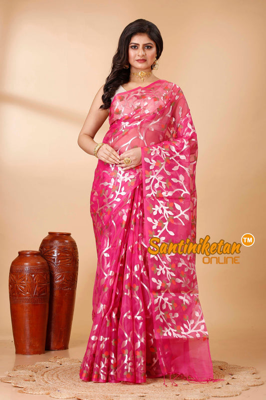 Resham Maslin Jamdani Saree SN202521734