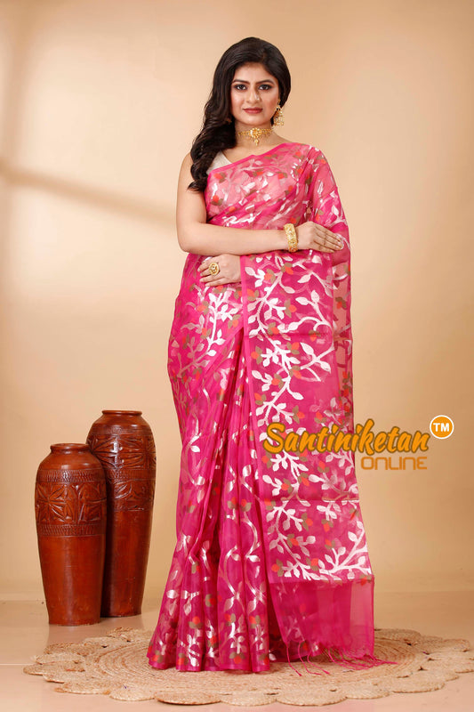 Resham Maslin Jamdani Saree SN202521734