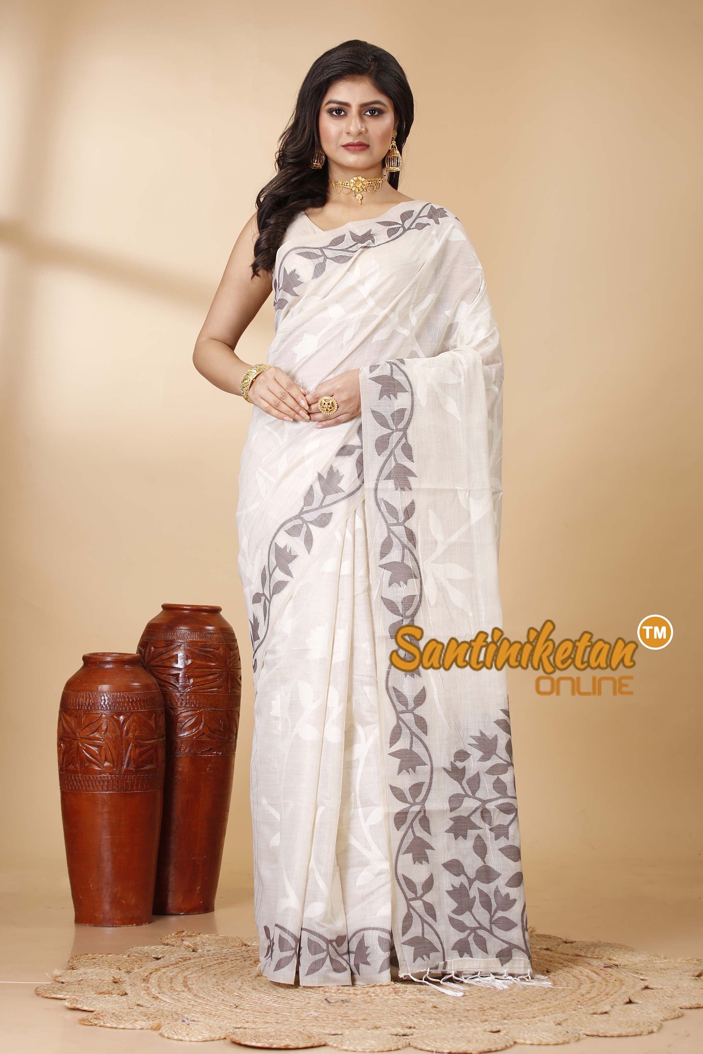 Muga Cotton Jamdani Saree SN202521740