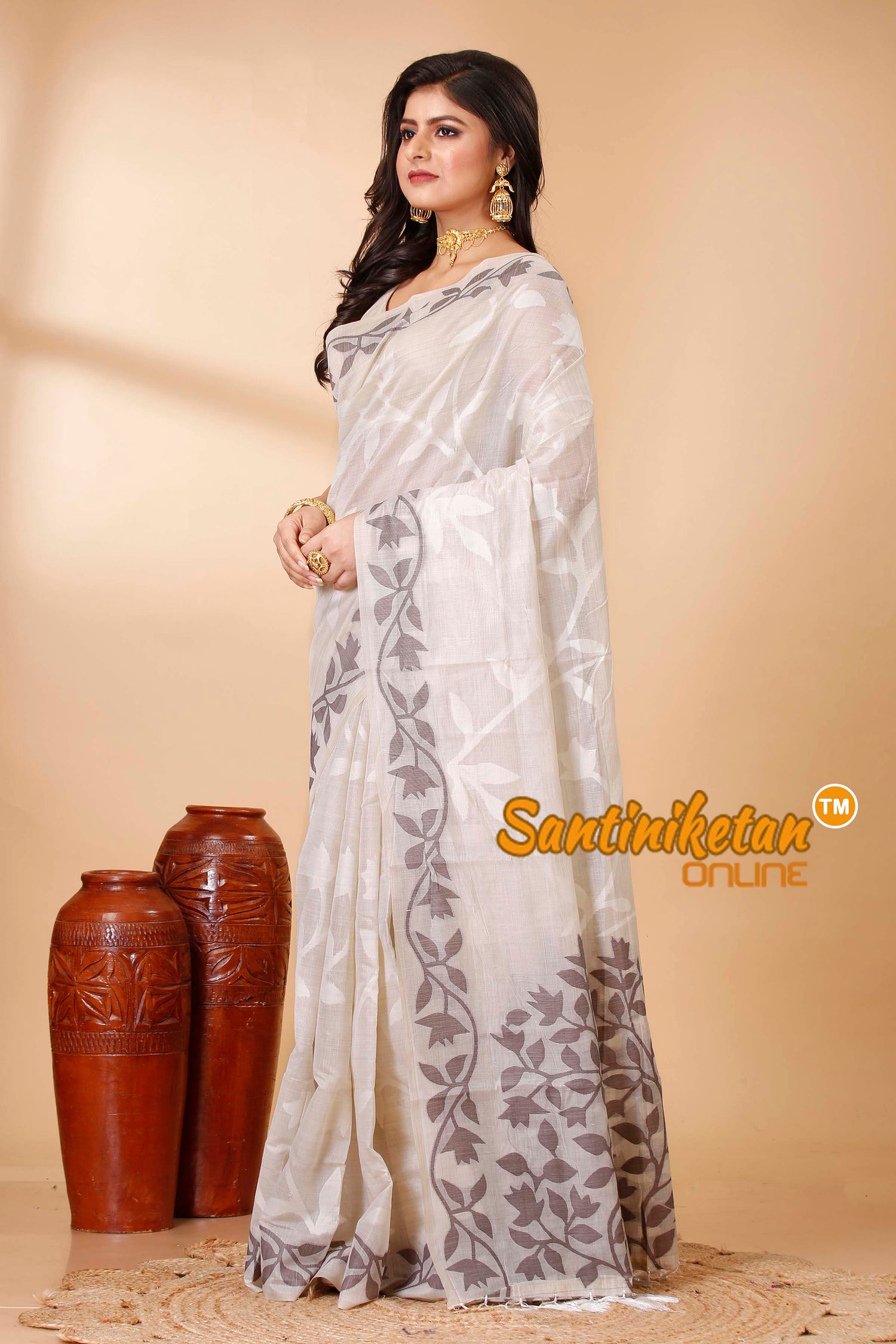 Muga Cotton Jamdani Saree SN202521740