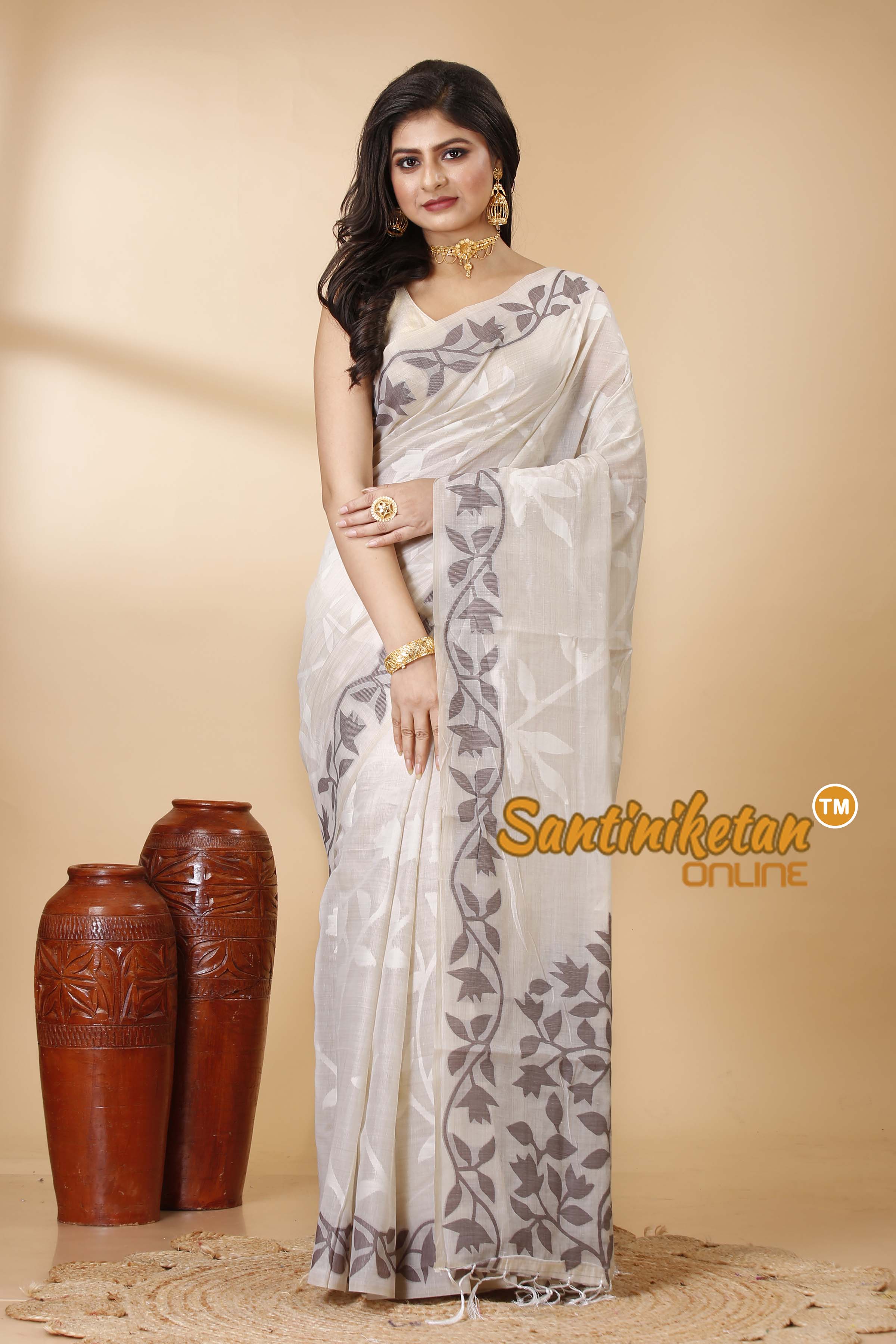 Muga Cotton Jamdani Saree SN202521740
