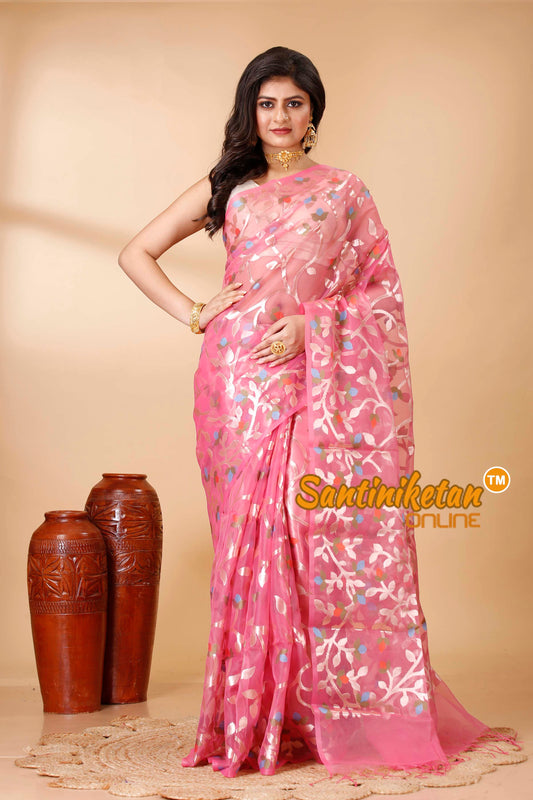 Resham Maslin Jamdani Saree SN202521746