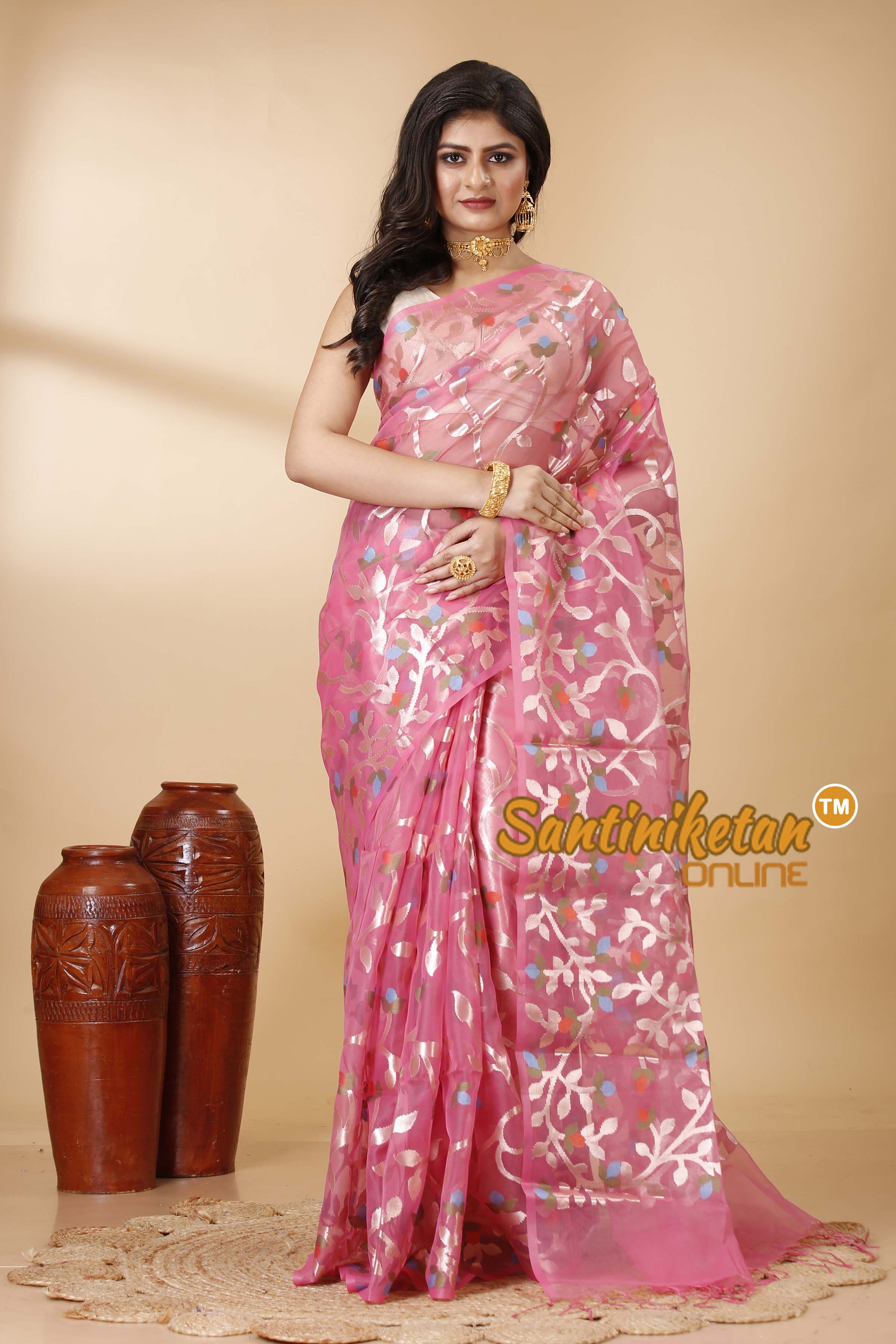 Resham Maslin Jamdani Saree SN202521746