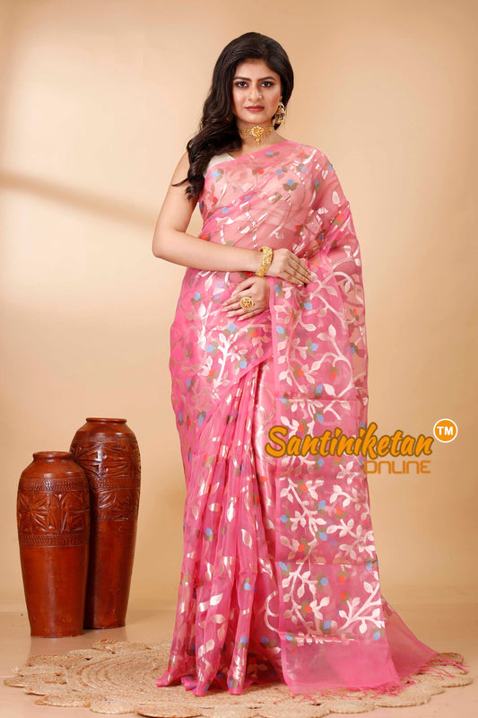 Resham Maslin Jamdani Saree SN202521746