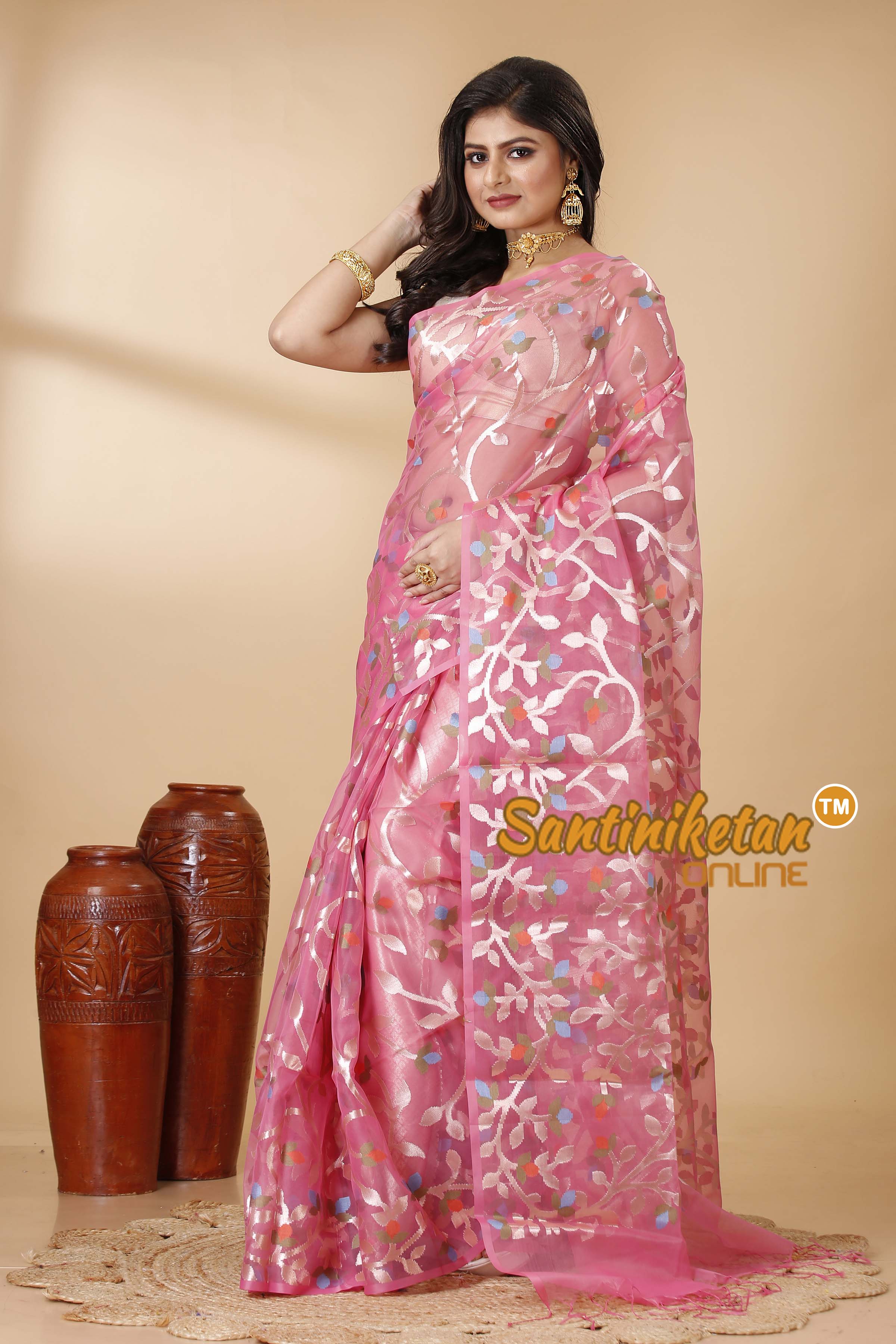 Resham Maslin Jamdani Saree SN202521746
