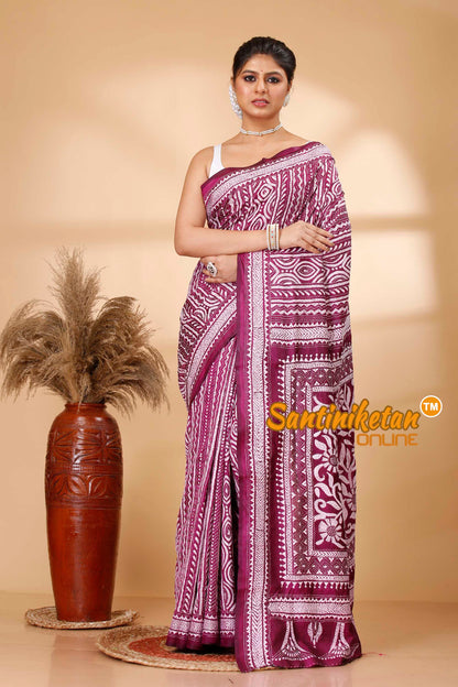 Pure Bangalore Silk Kantha Stitch Saree SN202521793