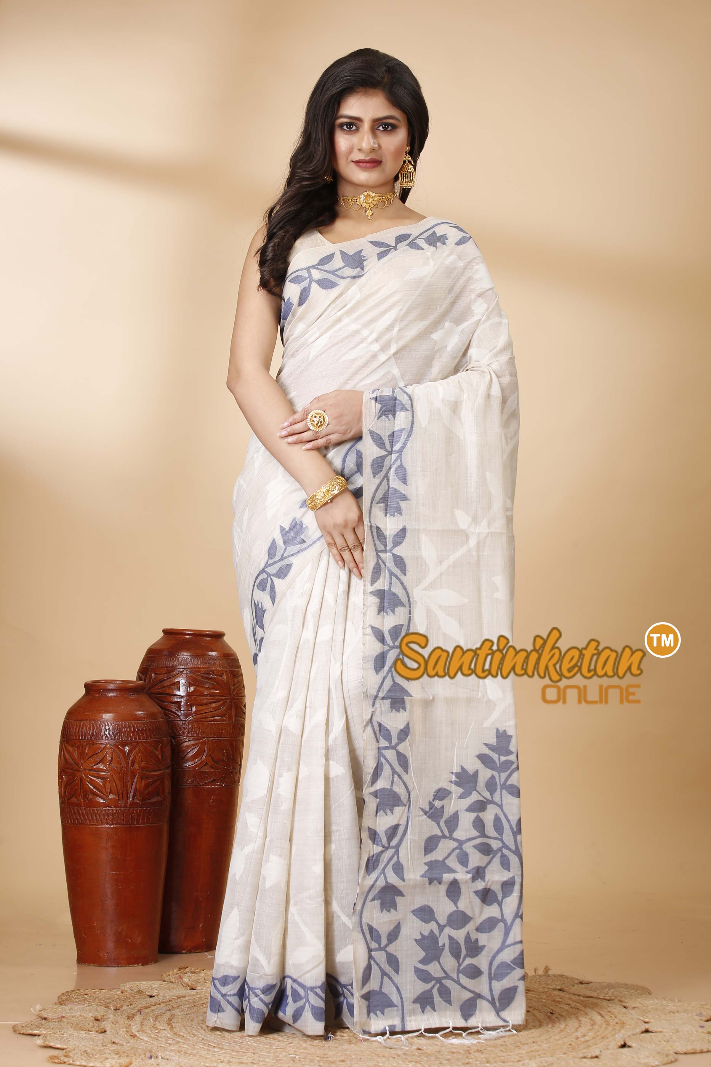Muga Cotton Jamdani Saree SN202521794