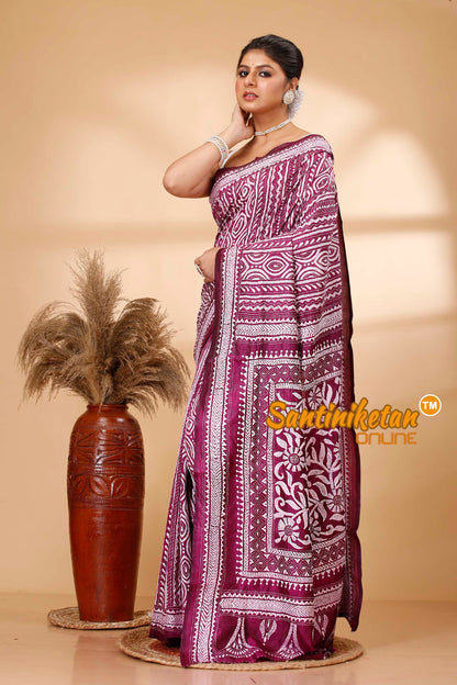 Pure Bangalore Silk Kantha Stitch Saree SN202521793