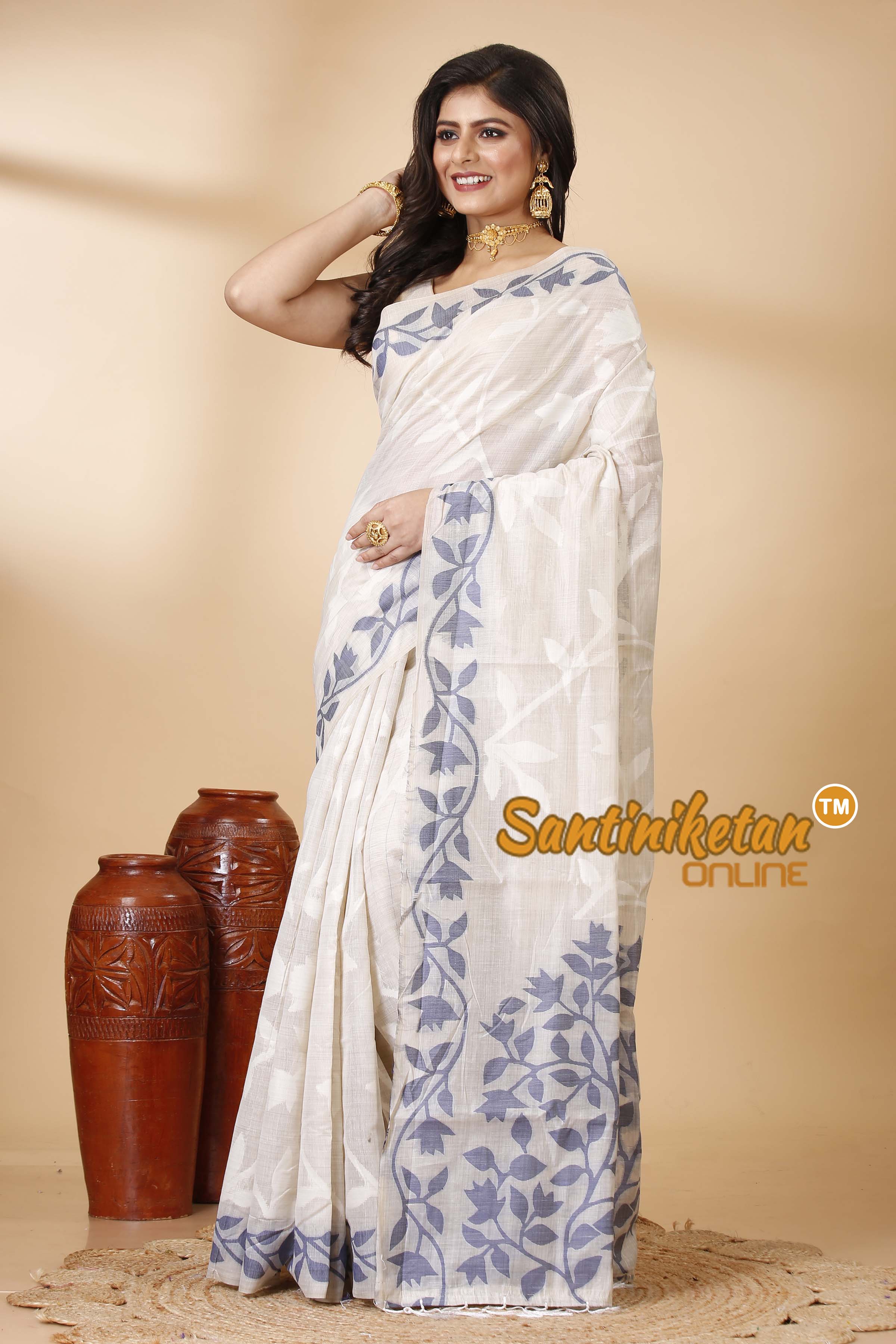 Muga Cotton Jamdani Saree SN202521794