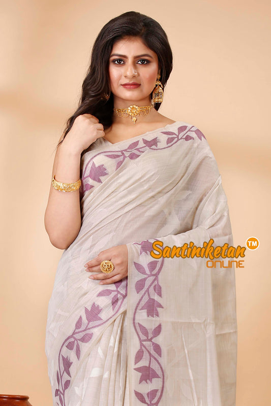 Muga Cotton Jamdani Saree SN202521801