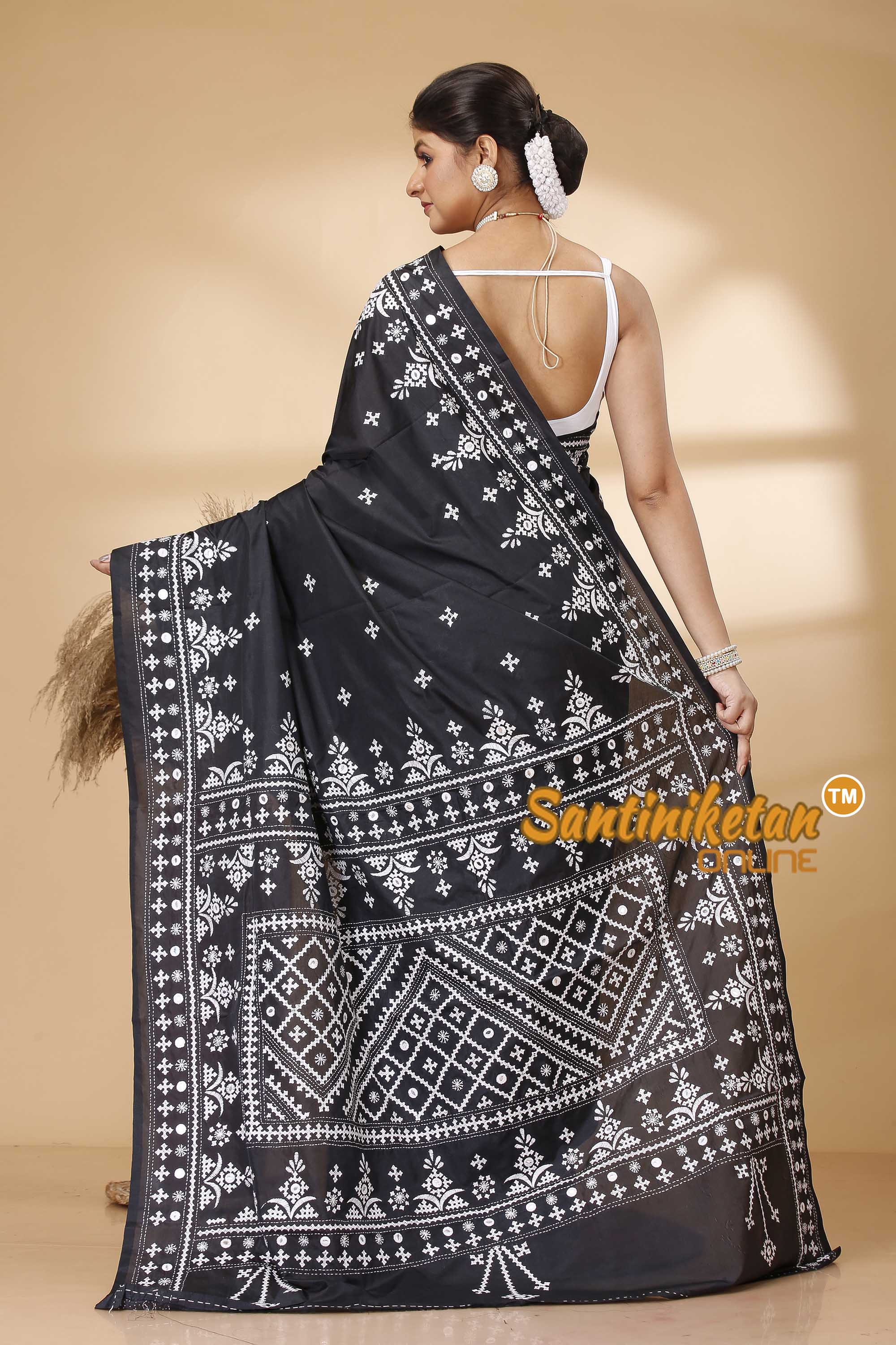 Butter Silk Gujrati Stitch Saree SN202521848