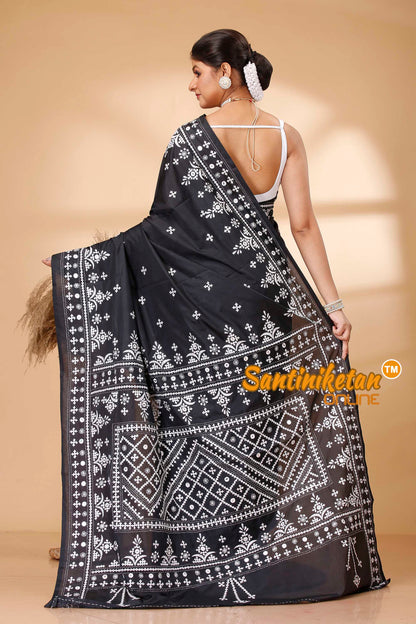 Butter Silk Gujrati Stitch Saree SN202521848