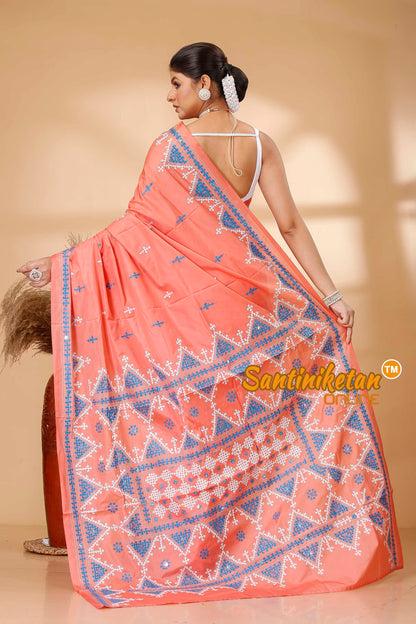 Butter Silk Gujrati Stitch Saree SN202521895