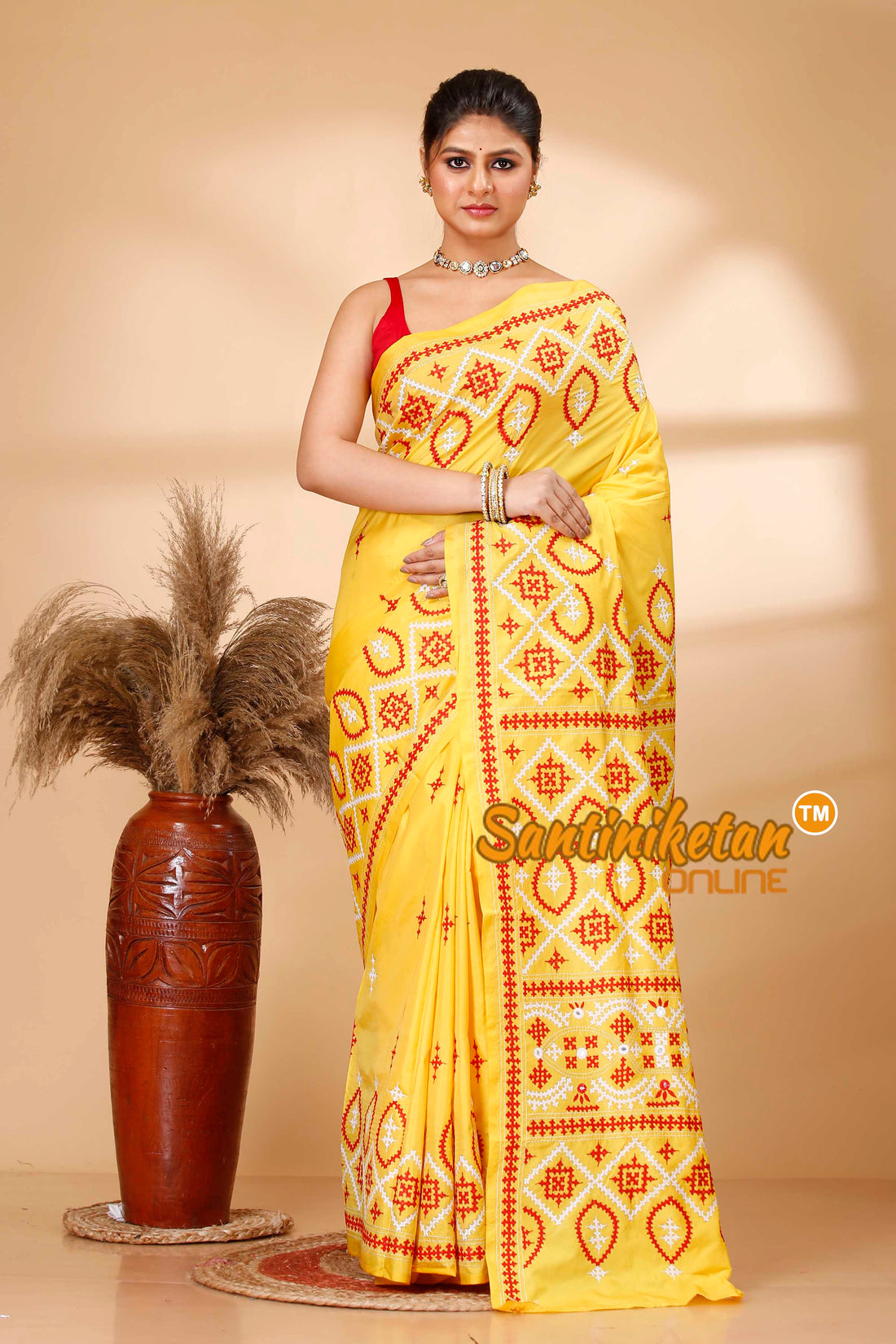 Butter Silk Gujrati Stitch Saree SN202521960