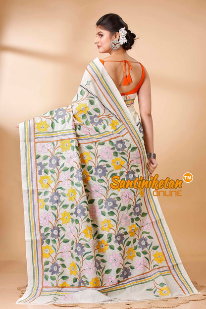Tussar Silk Kantha Stitch Saree SN202521970