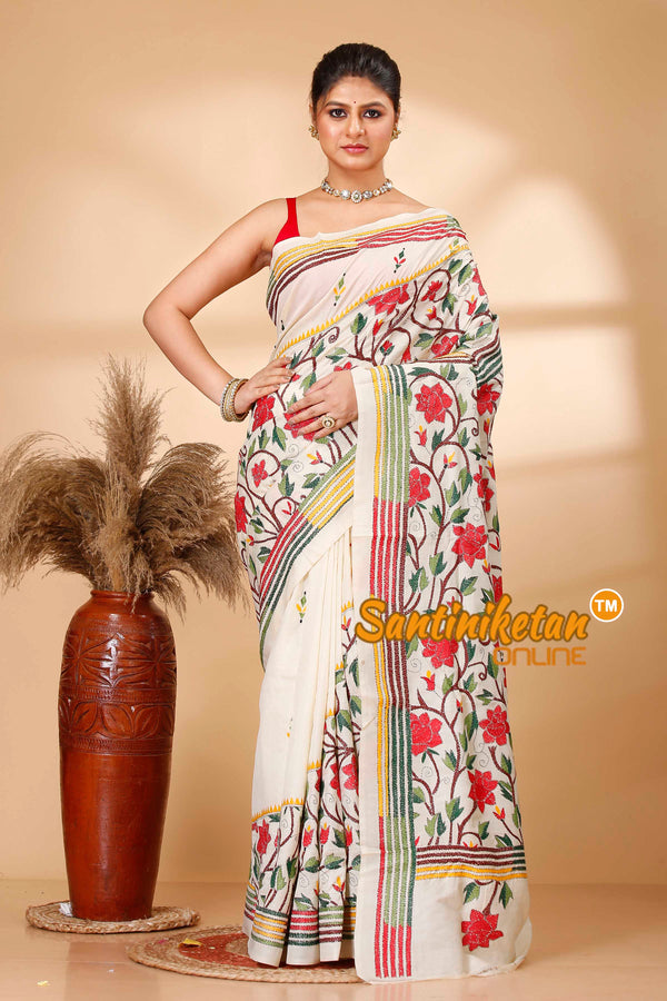 Tussar Silk Kantha Stitch Saree SN202521990