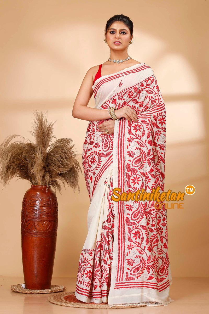 Tussar Silk Kantha Stitch Saree SN202522032