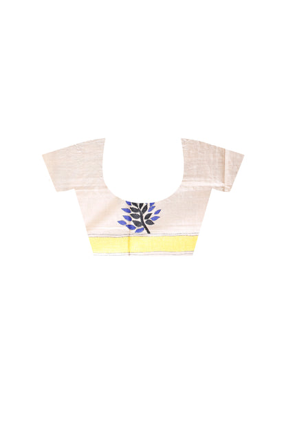 Gachi Tussar Ranar Theme Work (The Postal Runner Poem) Design Kantha Stitch Saree