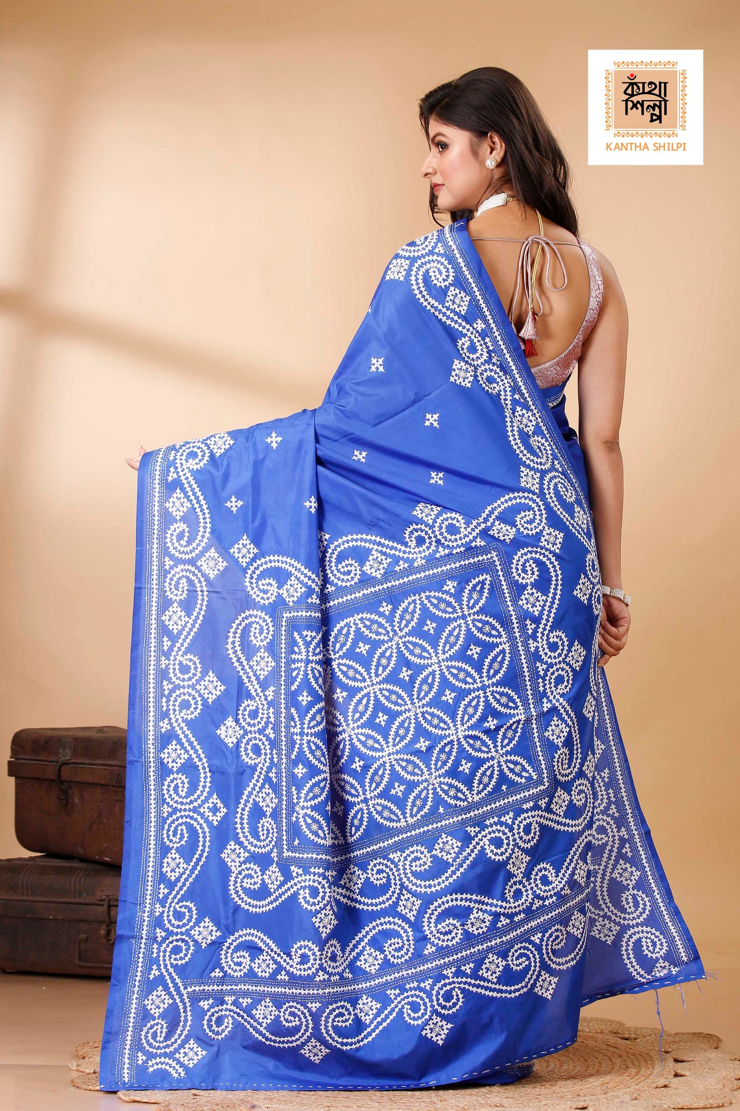 Bangalore Silk Gujrati Stitch Saree SN202522453